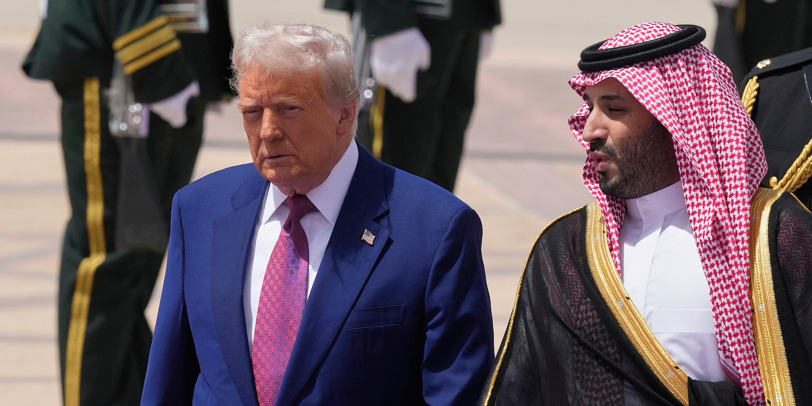 Donald Trump und Mohammed bin Salman, aufgenomme am 13.05.2025