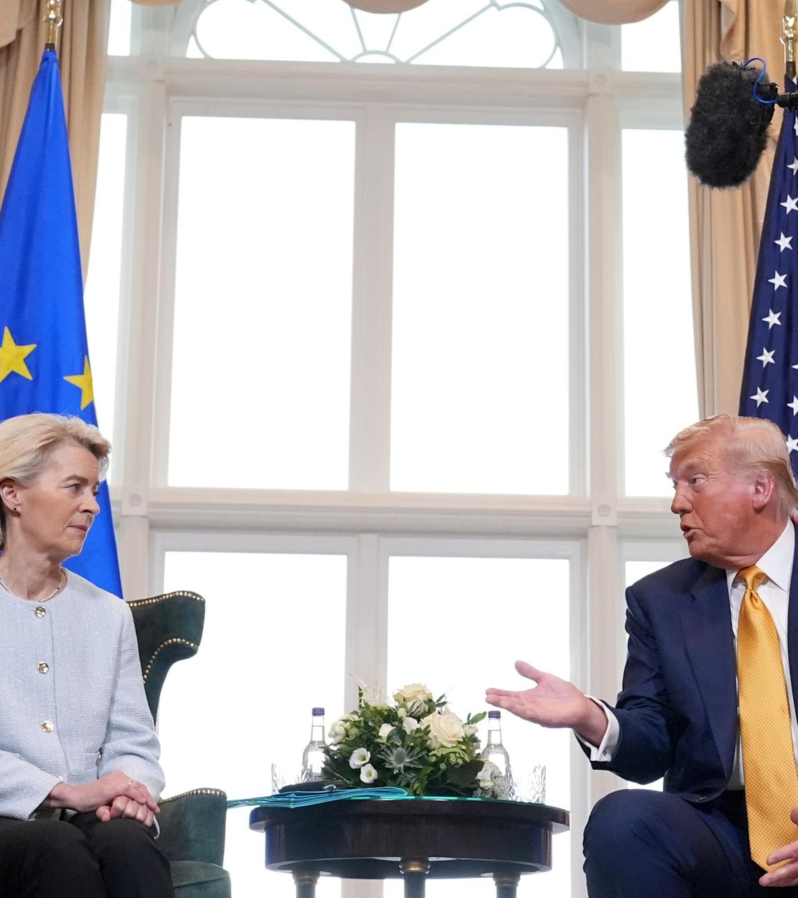 US-Präsident Donald Trump trifft die Präsidentin der Europäischen Kommission, Ursula von der Leyen