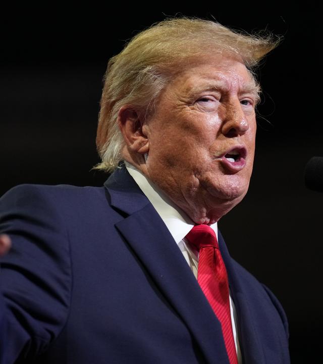 Präsident Donald Trump spricht auf einer Wahlkampfveranstaltung.