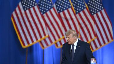 Präsident Trump hält eine Rede am Rockland Community College