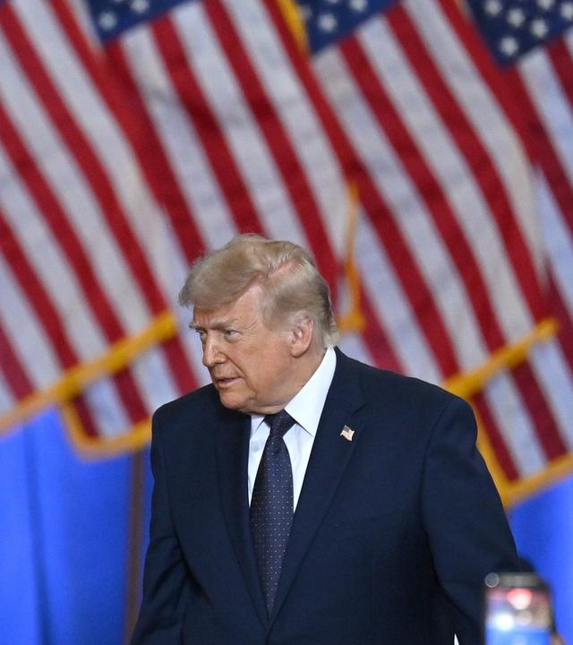 Präsident Trump hält eine Rede am Rockland Community College