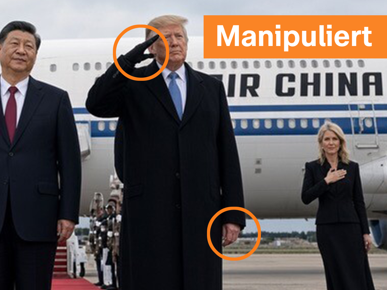 Trump postet massiv manipuliertes Bild von sich und Xi