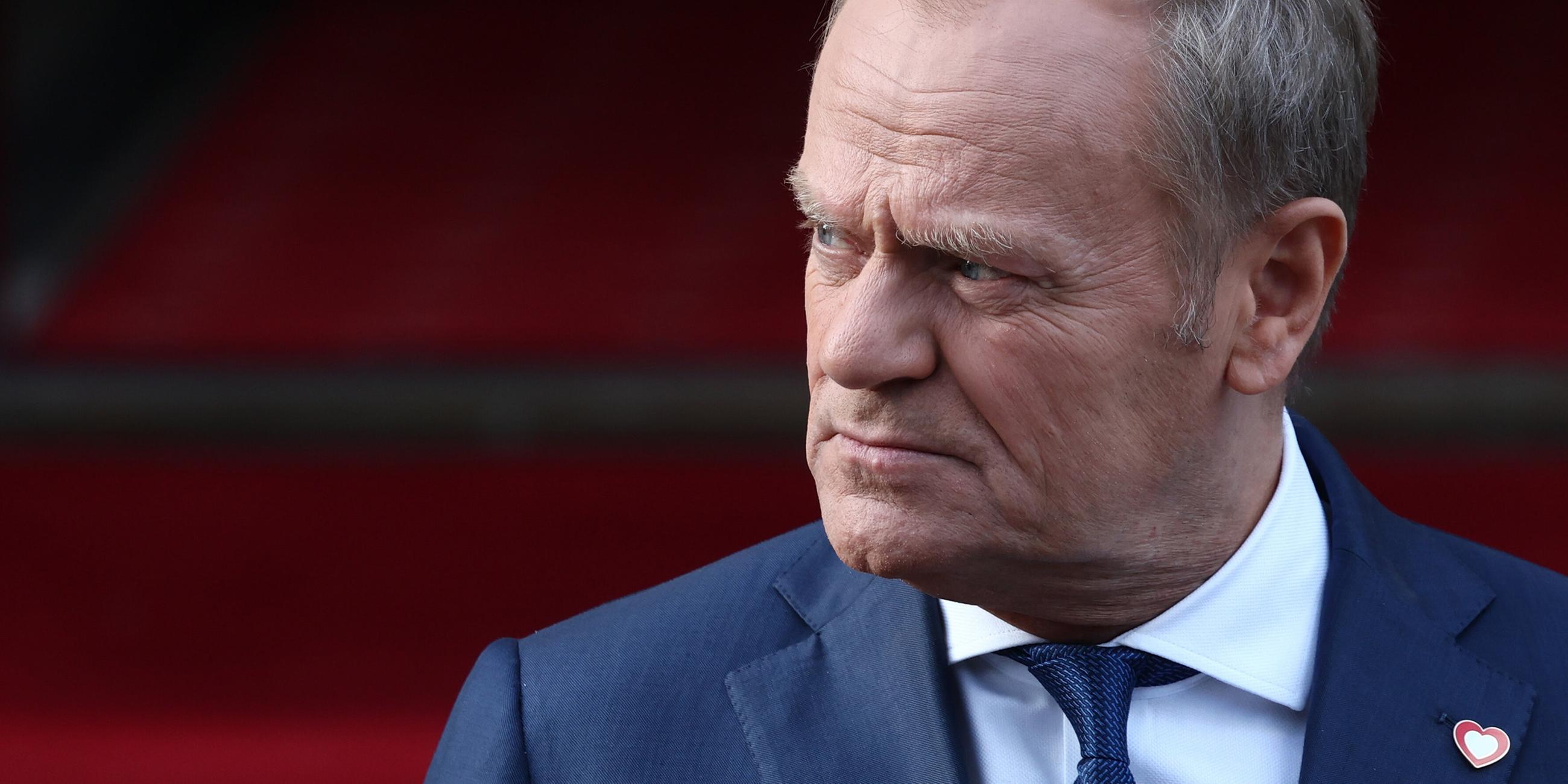 Der Polnische Ministerpräsident Donald Tusk am 07.05.2025 in Warschau.