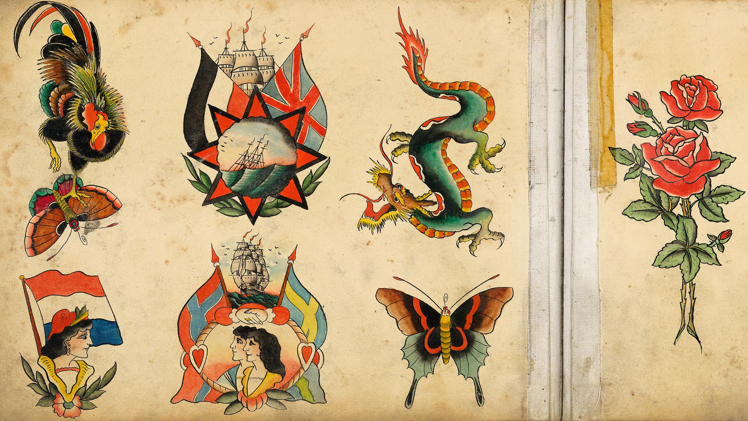 Doppelseite aus dem Vorlagealbum von Christian Warlich