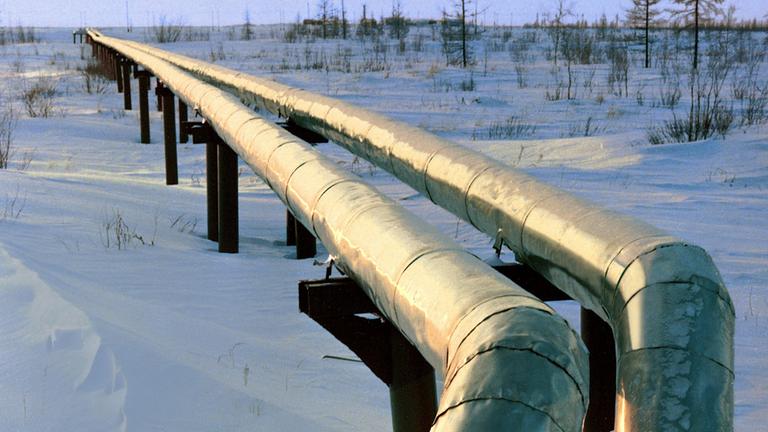 Eine Gaspipeline des deutsch-russischen Joint Ventures Achimgaz in Russland (undatiertes Handout).