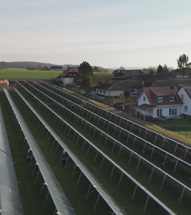 Solarenergie in einem Dorf in Hessen