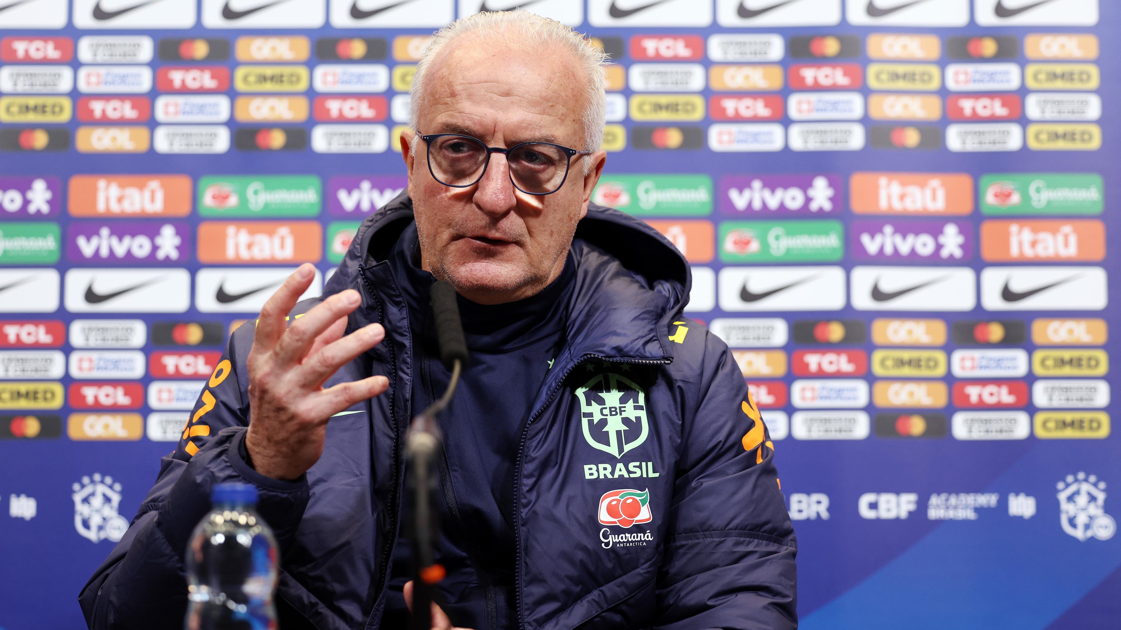 Dorival Junior, Trainer der brasilianischen Nationalmannschaft, auf einer Pressekonferenz am 22.03.24.