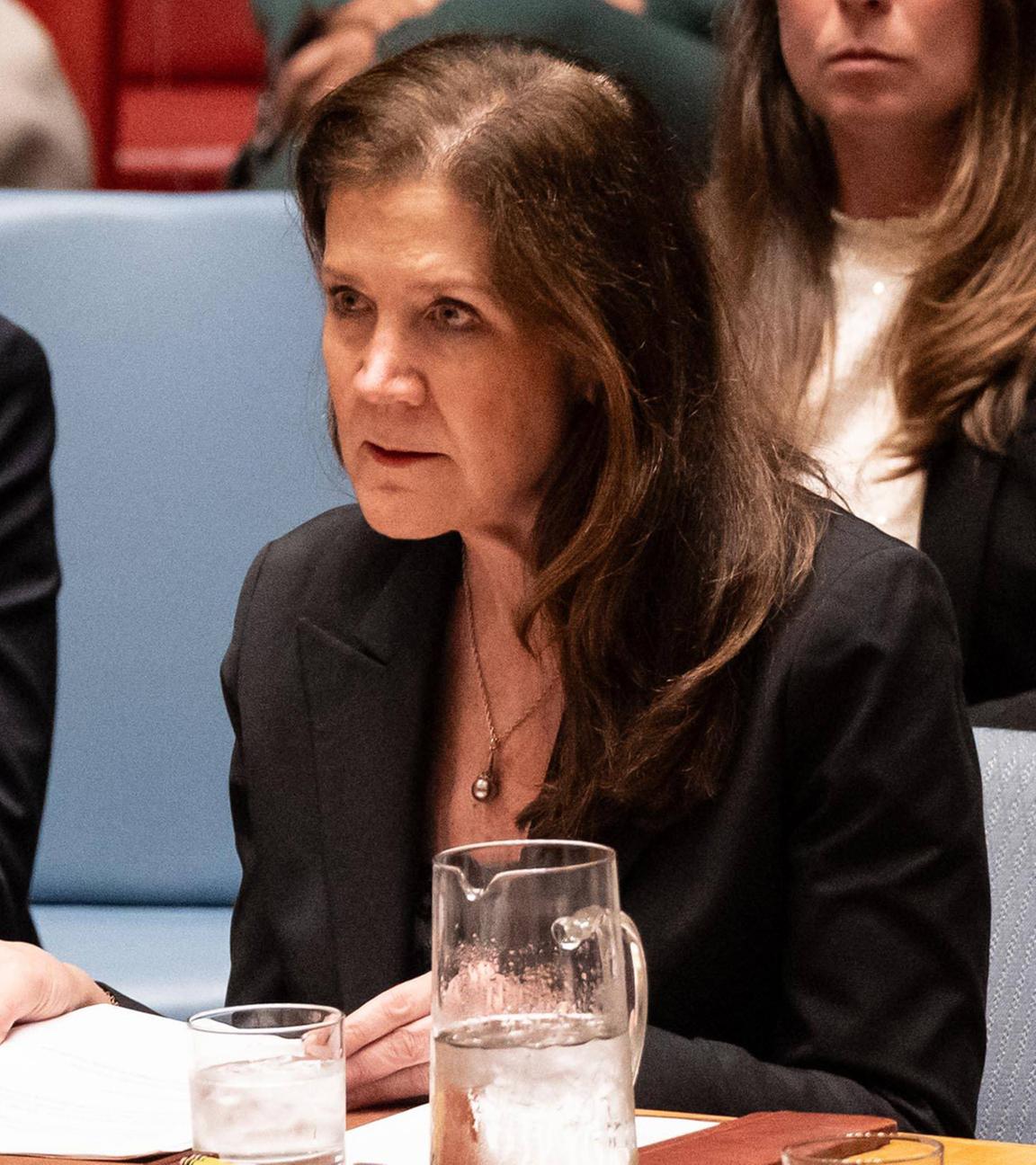 New York, USA: US-Botschafterin Dorothy Shea spricht am 11. September 2025 bei einer Dringlichkeitssitzung des UN-Sicherheitsrats im UN-Hauptquartier.