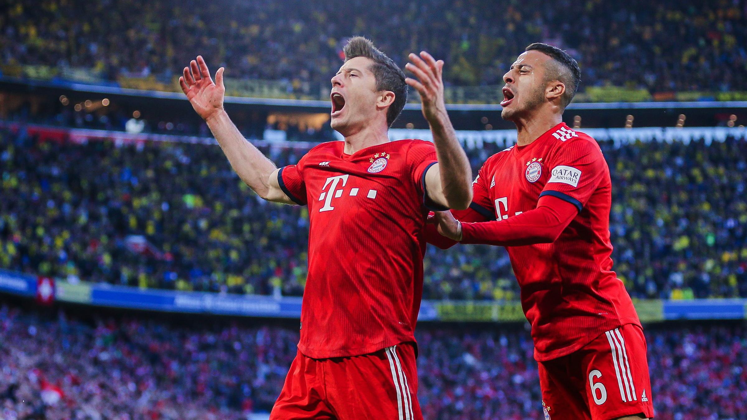 Robert Lewandowski  und Thiago am 06.04.2019