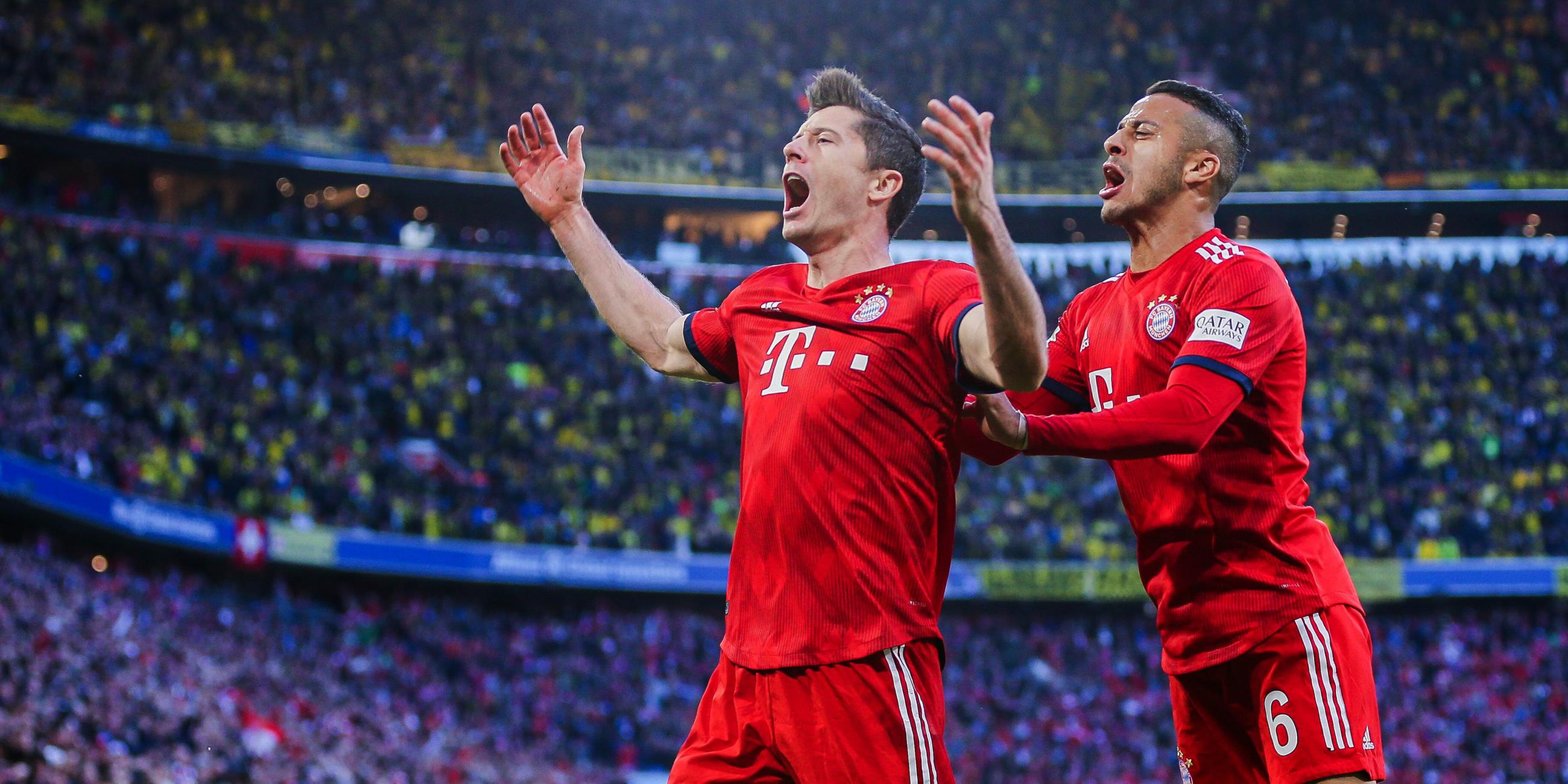 Robert Lewandowski  und Thiago am 06.04.2019