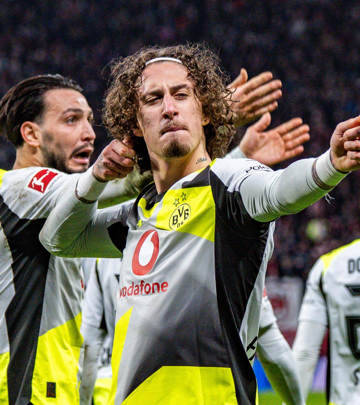 Fabio Silva (Borussia Dortmund, 21) jubelt. 