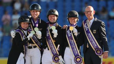 Deutsche Equipe bei der Siegerehrung