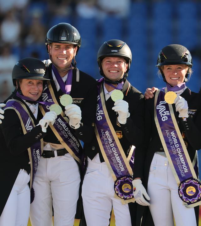 Deutsche Equipe bei der Siegerehrung