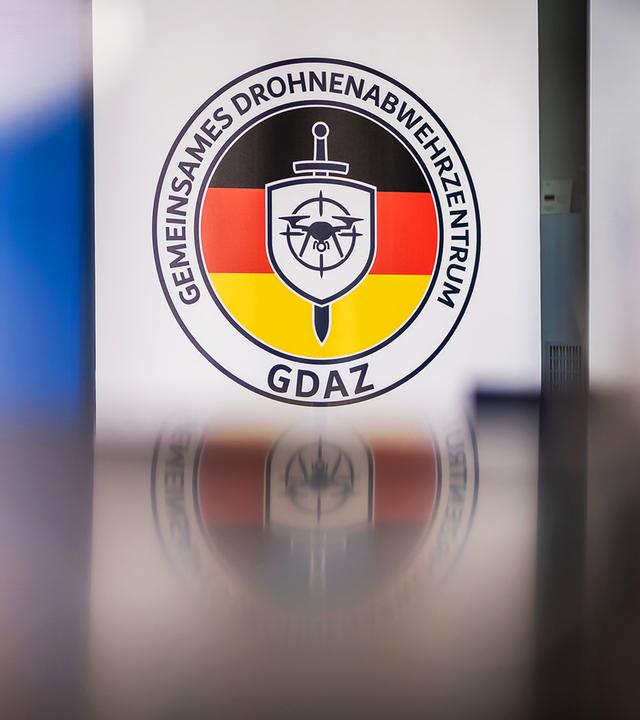 Das Logo des Gemeinsamen Drohnenabwehrzentrums (GDAZ) von Bund und Ländern 