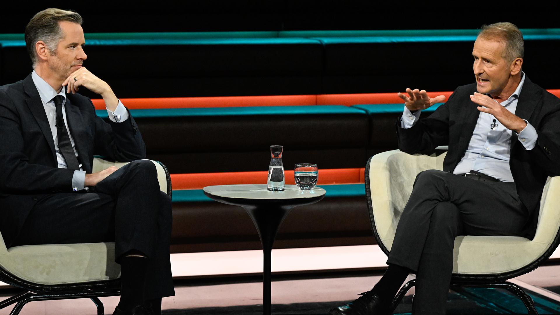 Christian Dürr, FDP, und Herbert Diess, Ex-VW-Chef