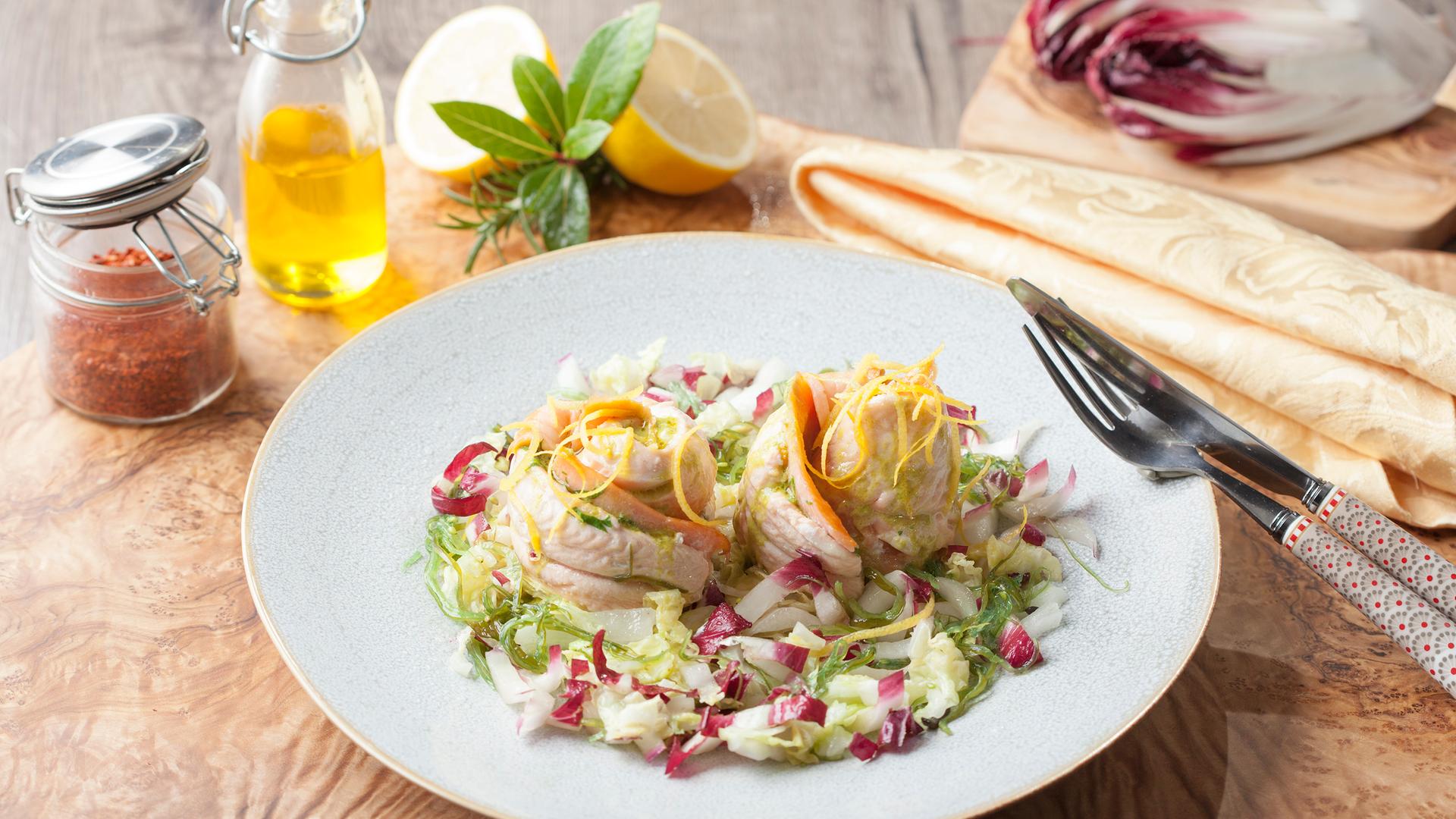 Duett vom Saibling und Rauchlachs