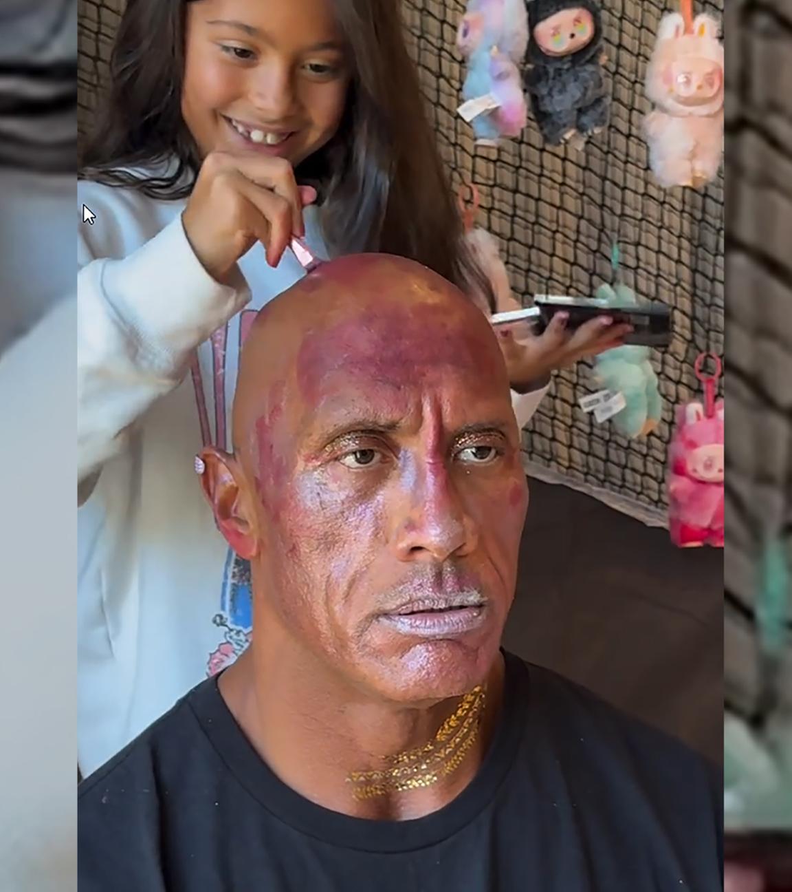 Nur kleine Töchter dürfen das bei einem Action-Star: Dwayne Johnson hat sich von seinem Nachwuchs die Glatze pink streichen lassen - und präsentiert die Verwandlung auf Instagram. (31.07.2025)