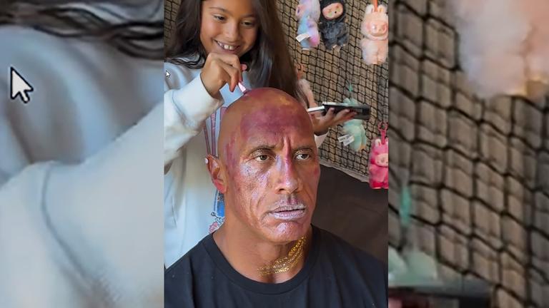 Nur kleine Töchter dürfen das bei einem Action-Star: Dwayne Johnson hat sich von seinem Nachwuchs die Glatze pink streichen lassen - und präsentiert die Verwandlung auf Instagram. (31.07.2025)
