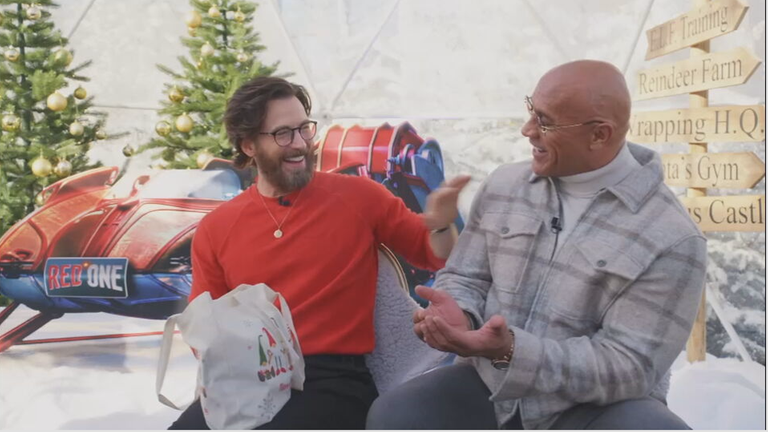 Chris Evans und Dwayne Johnson 