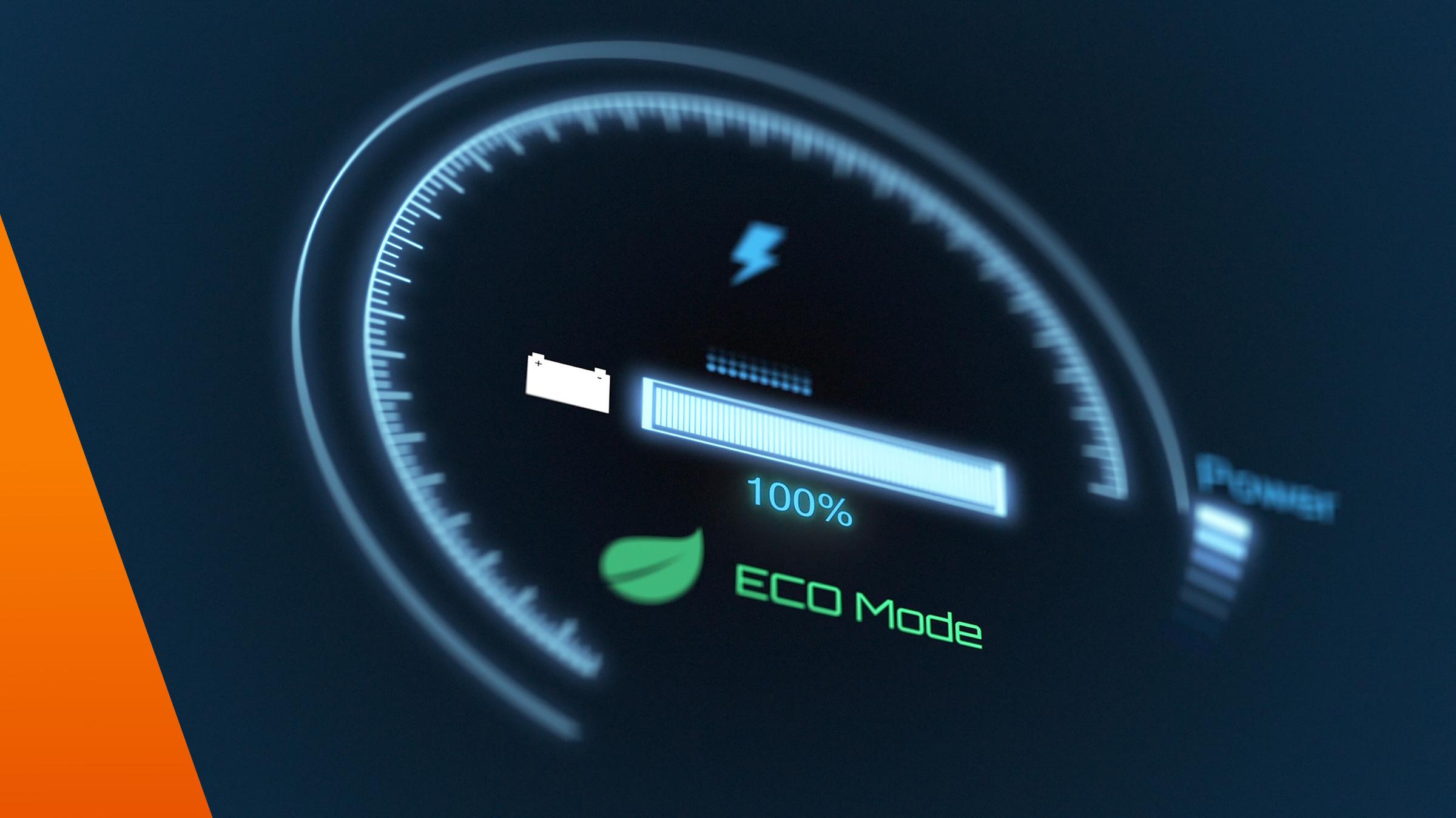 Anzeige der E-Auto-Batterie