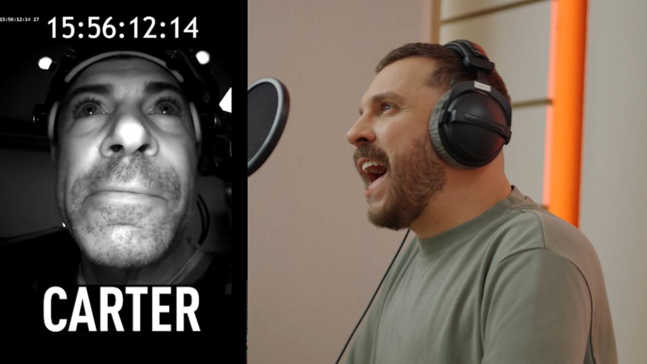 Edin Hasanovic verleiht Master Sergeant Hayden Carter, dem Protagonisten des neuen Computerspiels „Battlefield 6“, seine Stimme. Er synchronisert Ton- und Bildaufnahmen aus den USA. Zu sehen: Die eingescannte Mimik eines Schauspielers.