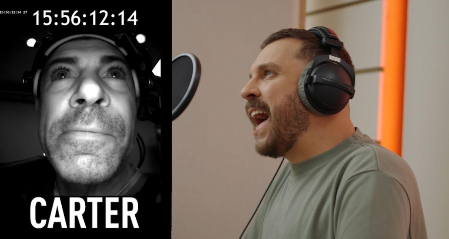 Edin Hasanovic verleiht Master Sergeant Hayden Carter, dem Protagonisten des neuen Computerspiels „Battlefield 6“, seine Stimme. Er synchronisert Ton- und Bildaufnahmen aus den USA. Zu sehen: Die eingescannte Mimik eines Schauspielers.