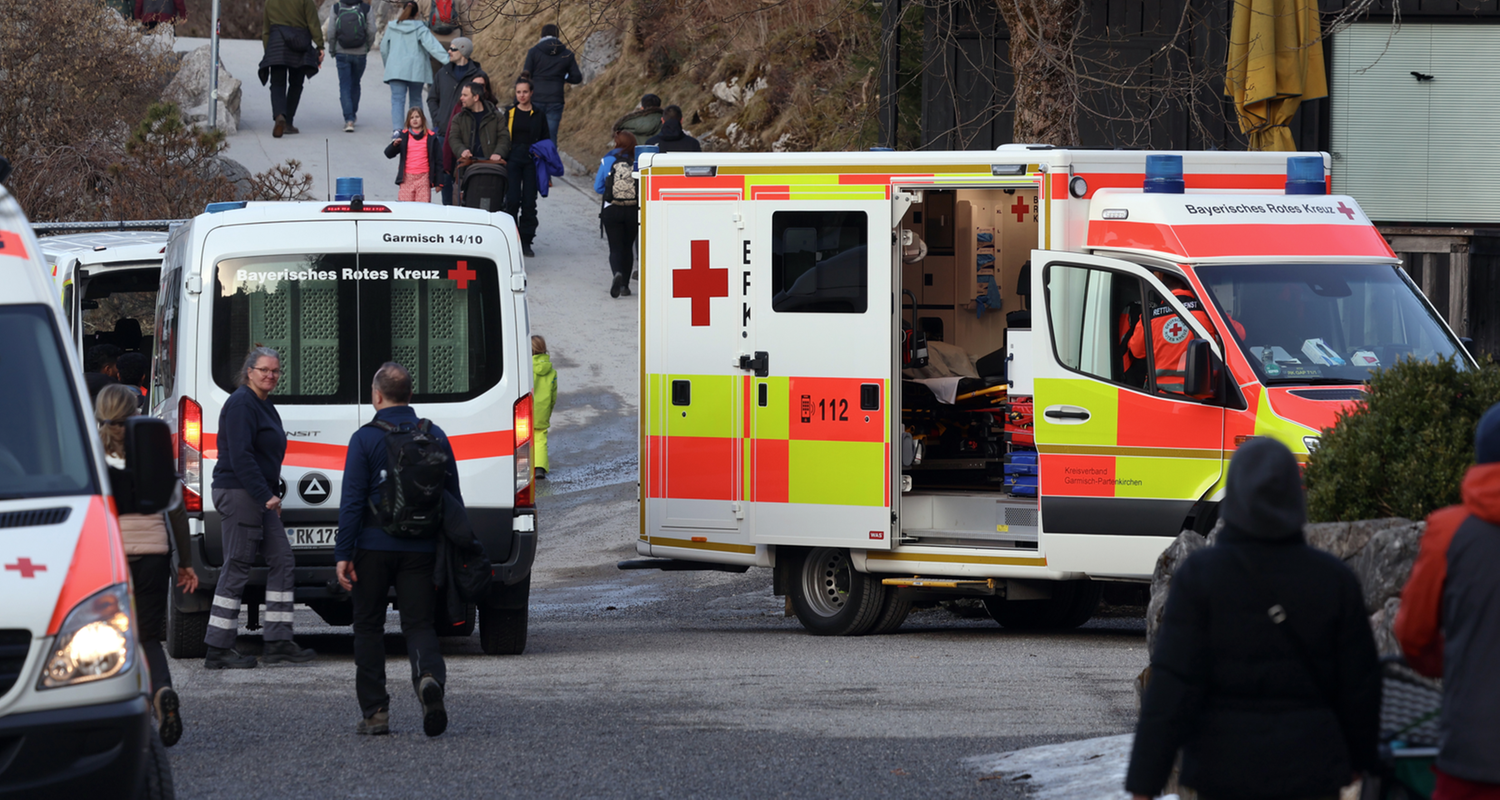 Rettungsgroßeinsatz an der Zugspitze