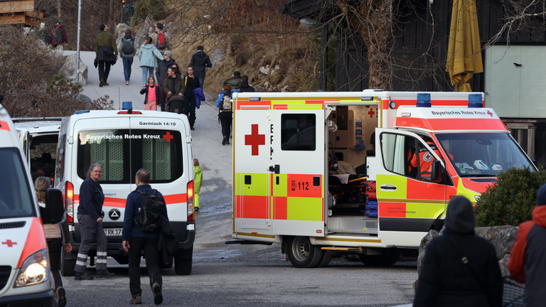 Rettungsgroßeinsatz an der Zugspitze