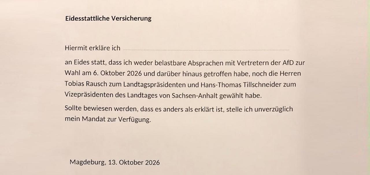 Eidesstattliche Verischerung