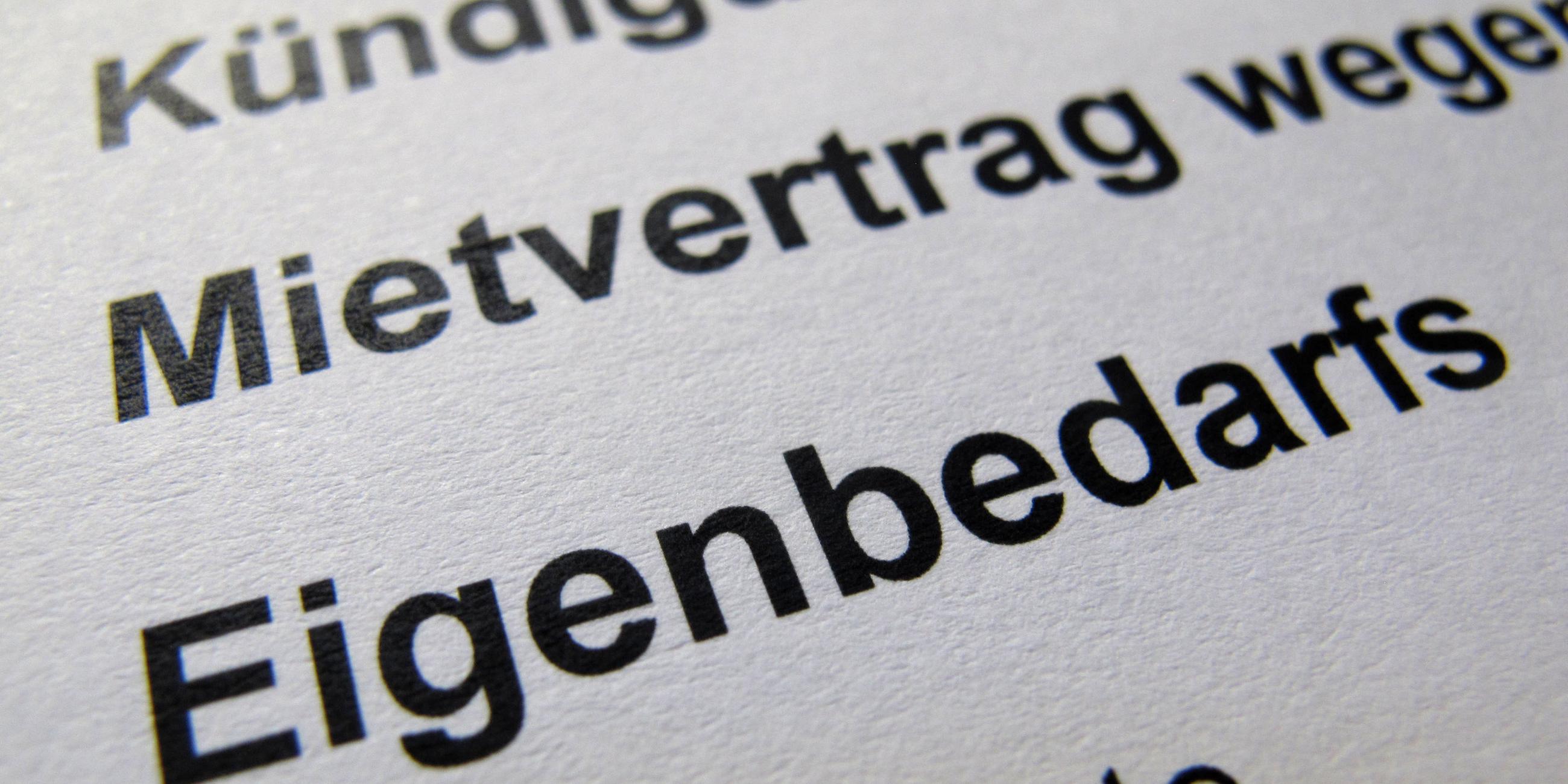 Eine Kündigung des Mietvertrags wegen Eigenbedarf