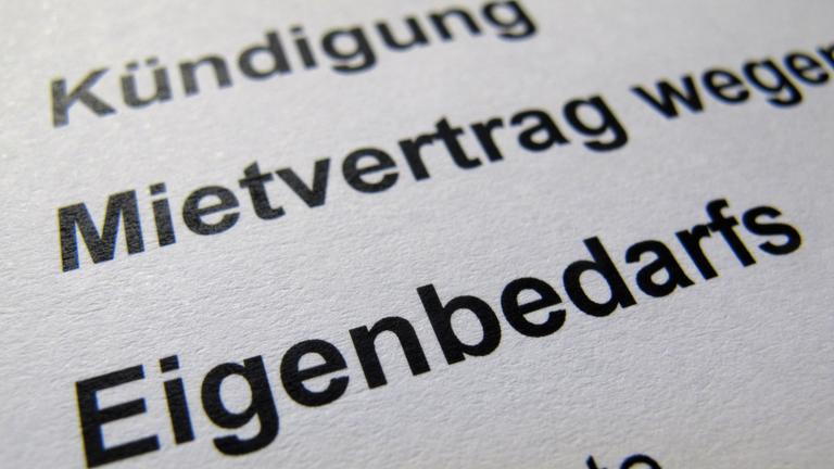 Eine Kündigung des Mietvertrags wegen Eigenbedarf