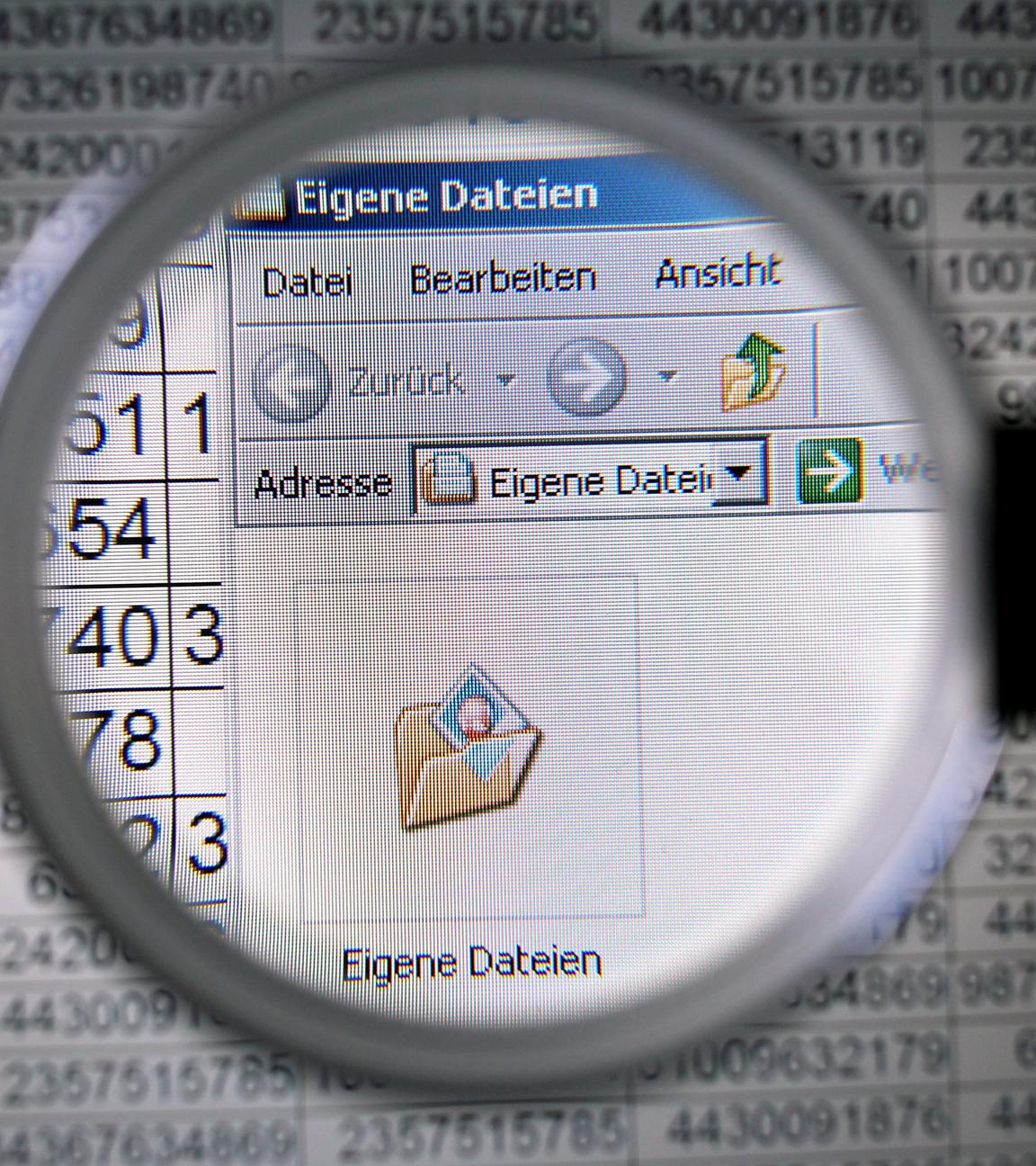 Ordner "Eigene Dateien" ist auf einem Computerbildschirm zu sehen.