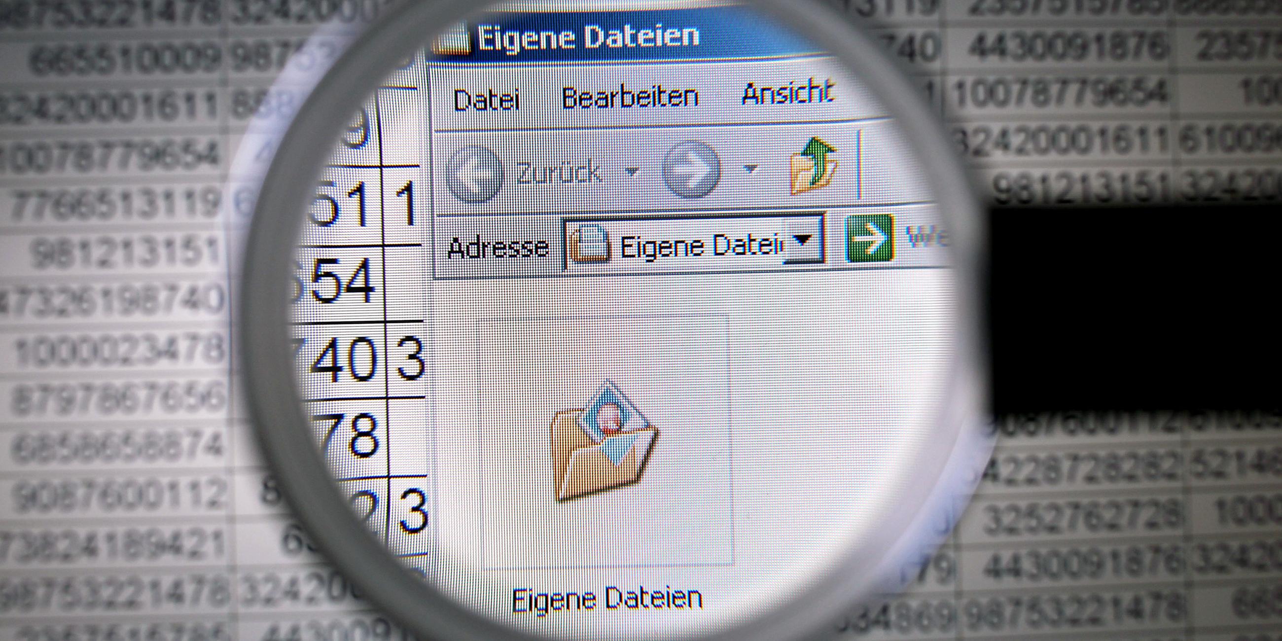 Ordner "Eigene Dateien" ist auf einem Computerbildschirm zu sehen.