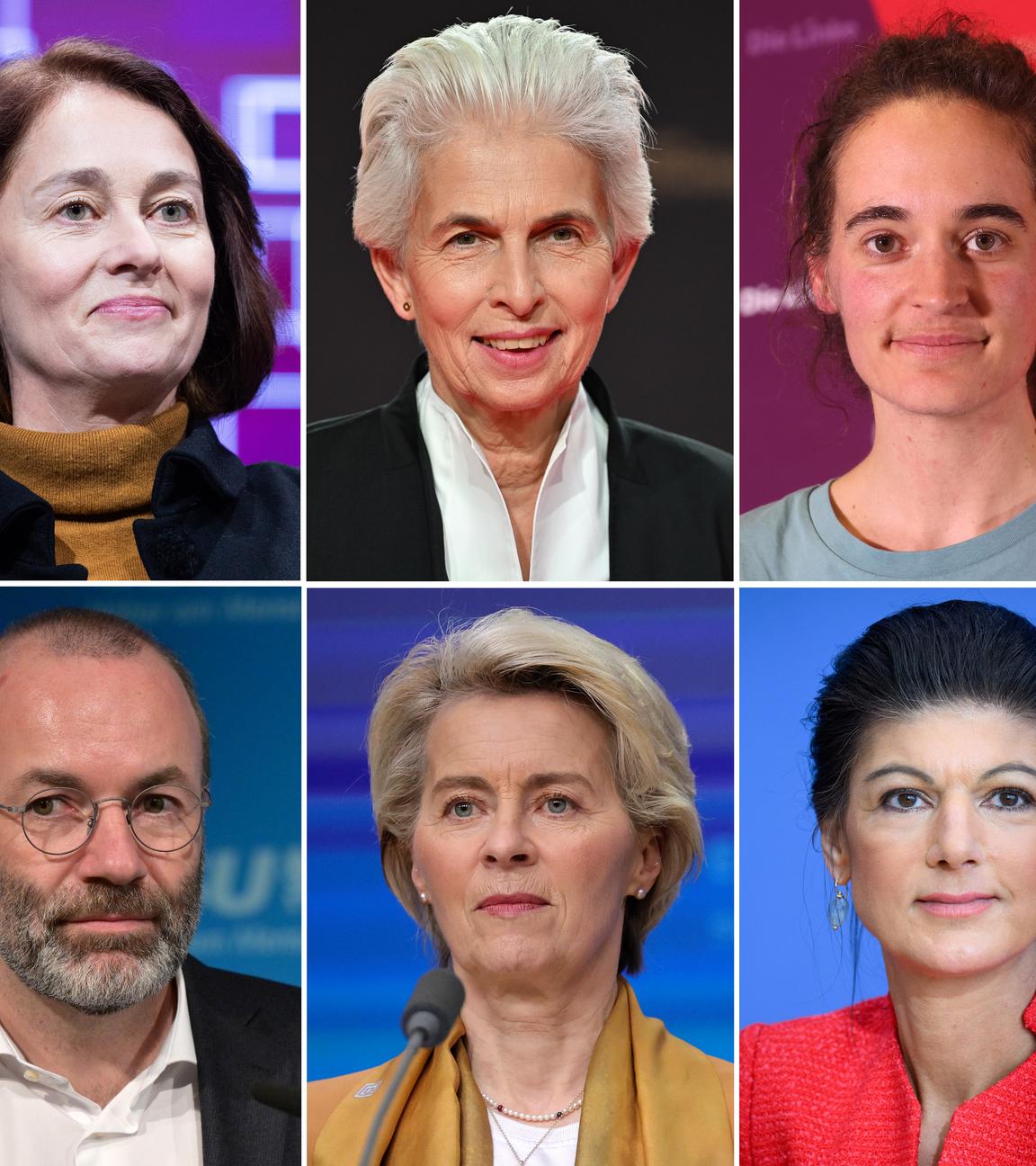 Die deutschen Spitzenkandidaten der großen Parteien.
