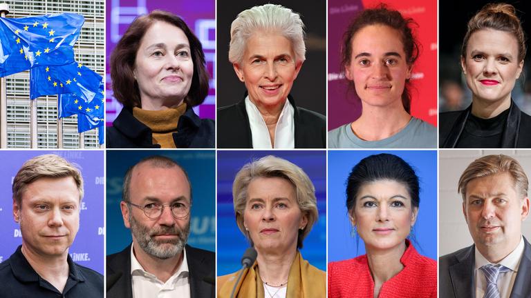 Die deutschen Spitzenkandidaten der großen Parteien.