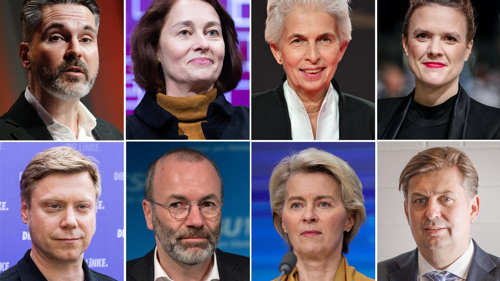 Die deutschen Spitzenkandidaten der großen Parteien.