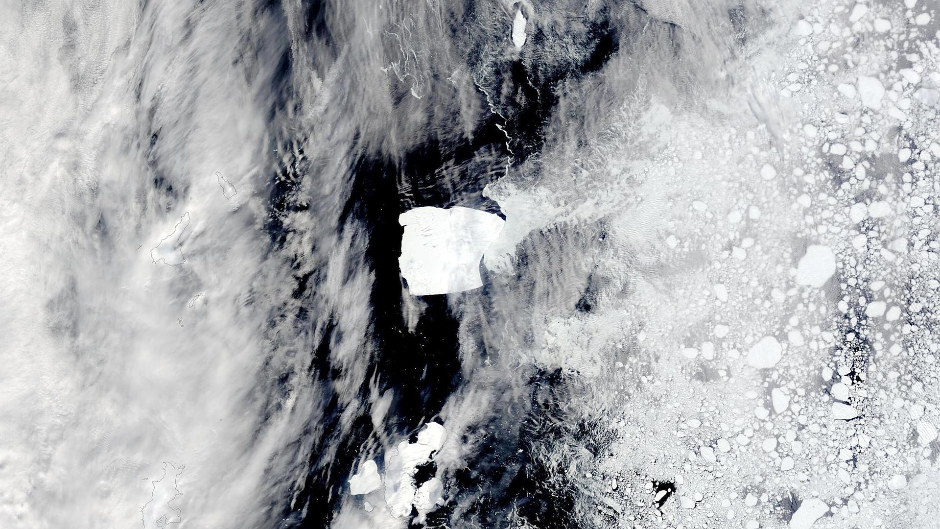 Größter Eisberg der Welt -  Eisberg A23a