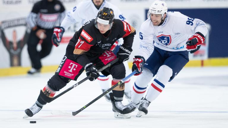 Eishockey: Deutschland gegen Frankreich.