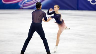 Die deutschen Eisläufer Minerva Hase und Nikita Volodin bei Olympia in Mailand