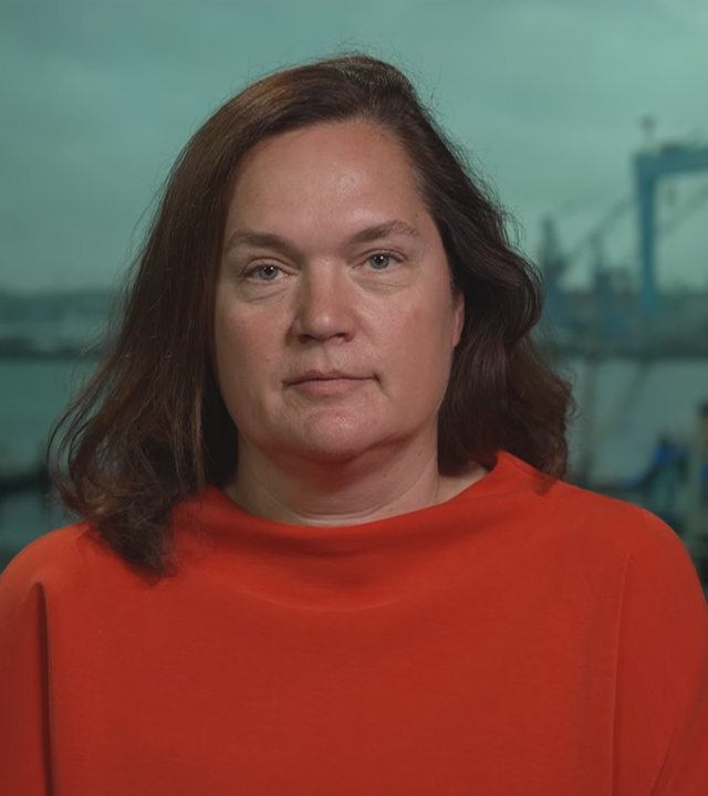 ZDF-Umweltexpertin Winnie Heescher zugeschaltet ins Studio.
