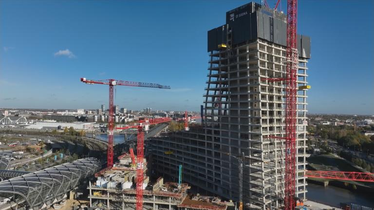 Bauruine Elbtower in Hamburg