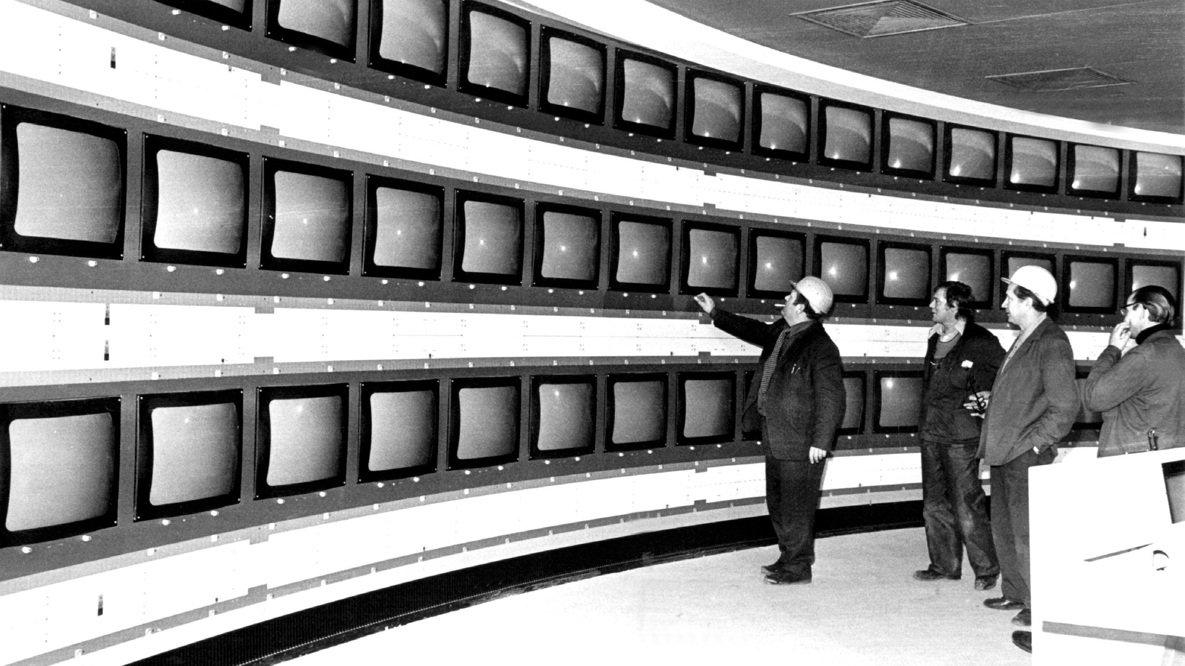 Überwachungsmonitore für den Elbtunnel - 1974