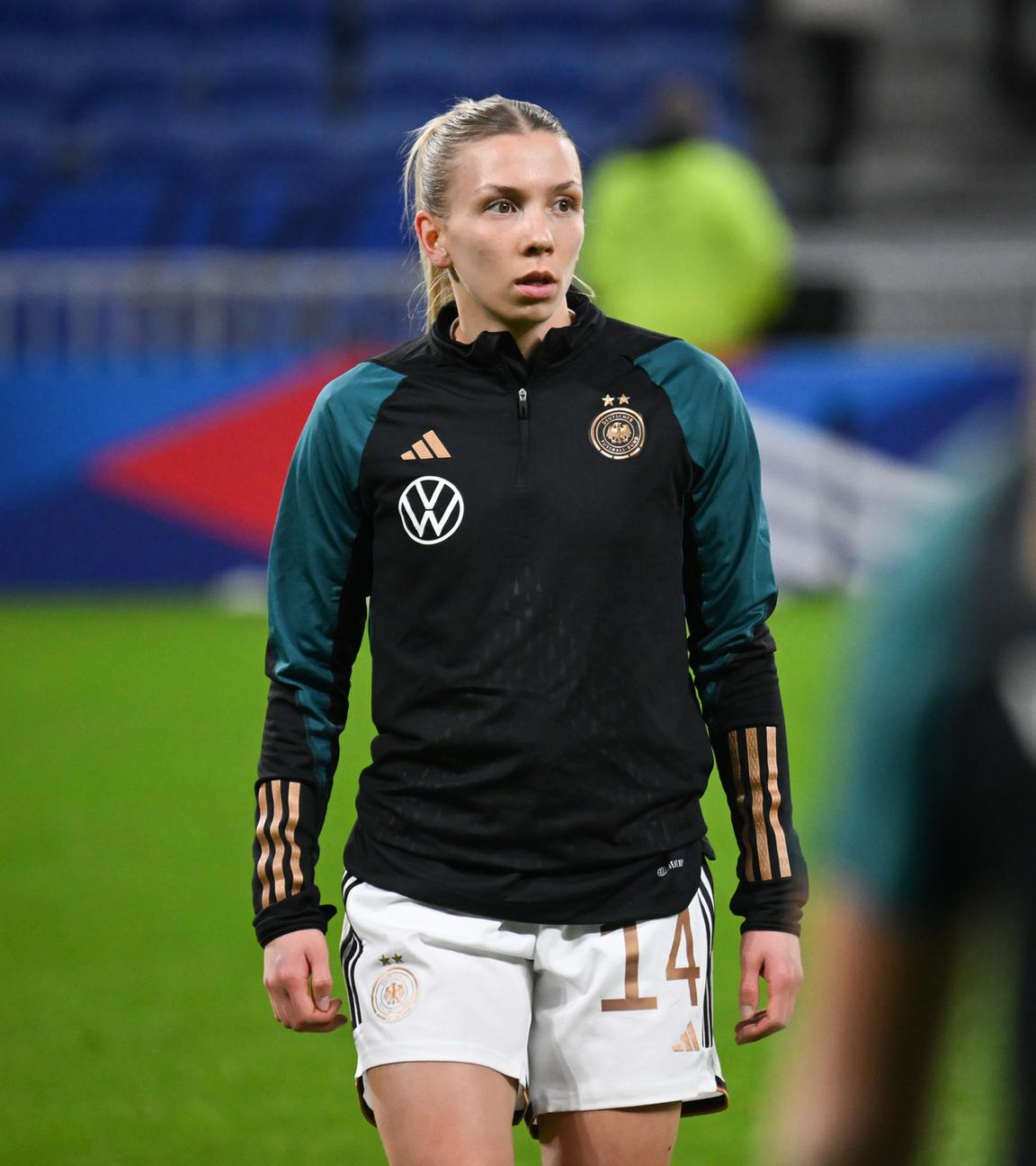 Elisa Senß beim Training der Nationalmannschaft.