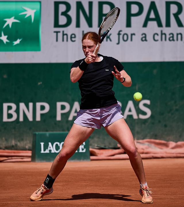 Deutschlands Tennisspielerin Ella Seidel trainiert vor ihrem Auftaktmatch bei den French Open