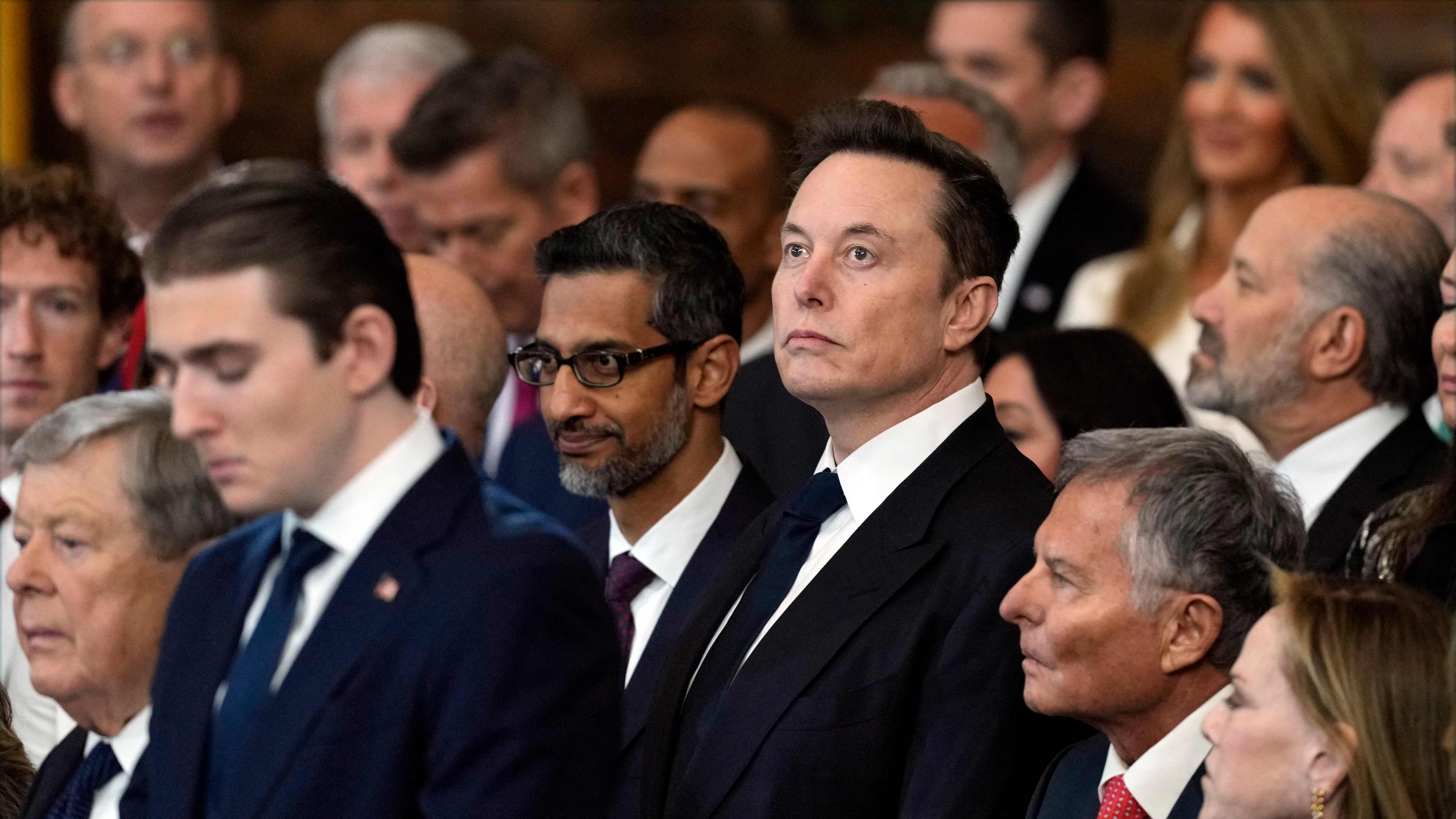 Tech-Milliardär Elon Musk bei der Amtseinführung von Donald Trump.