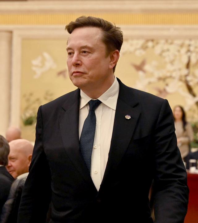 Tech-Milliardär und Tesla-Gründer Elon Musk bei einem Treffen in Peking, China.