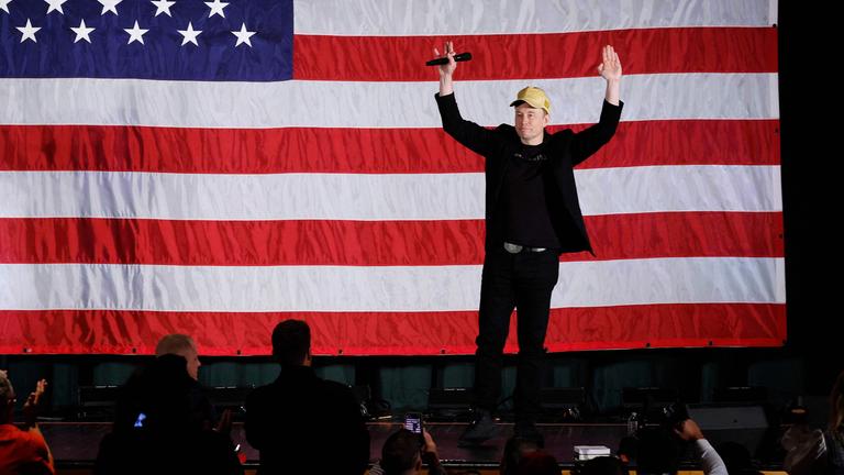 Elon Musk bei Wahlkampfveranstaltung in Pennsylvania