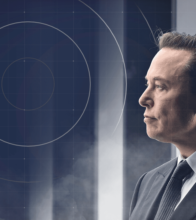 Seitenprofil von Elon Musk