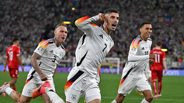 Kai Havertz beim Achtelfinale im Torjubel