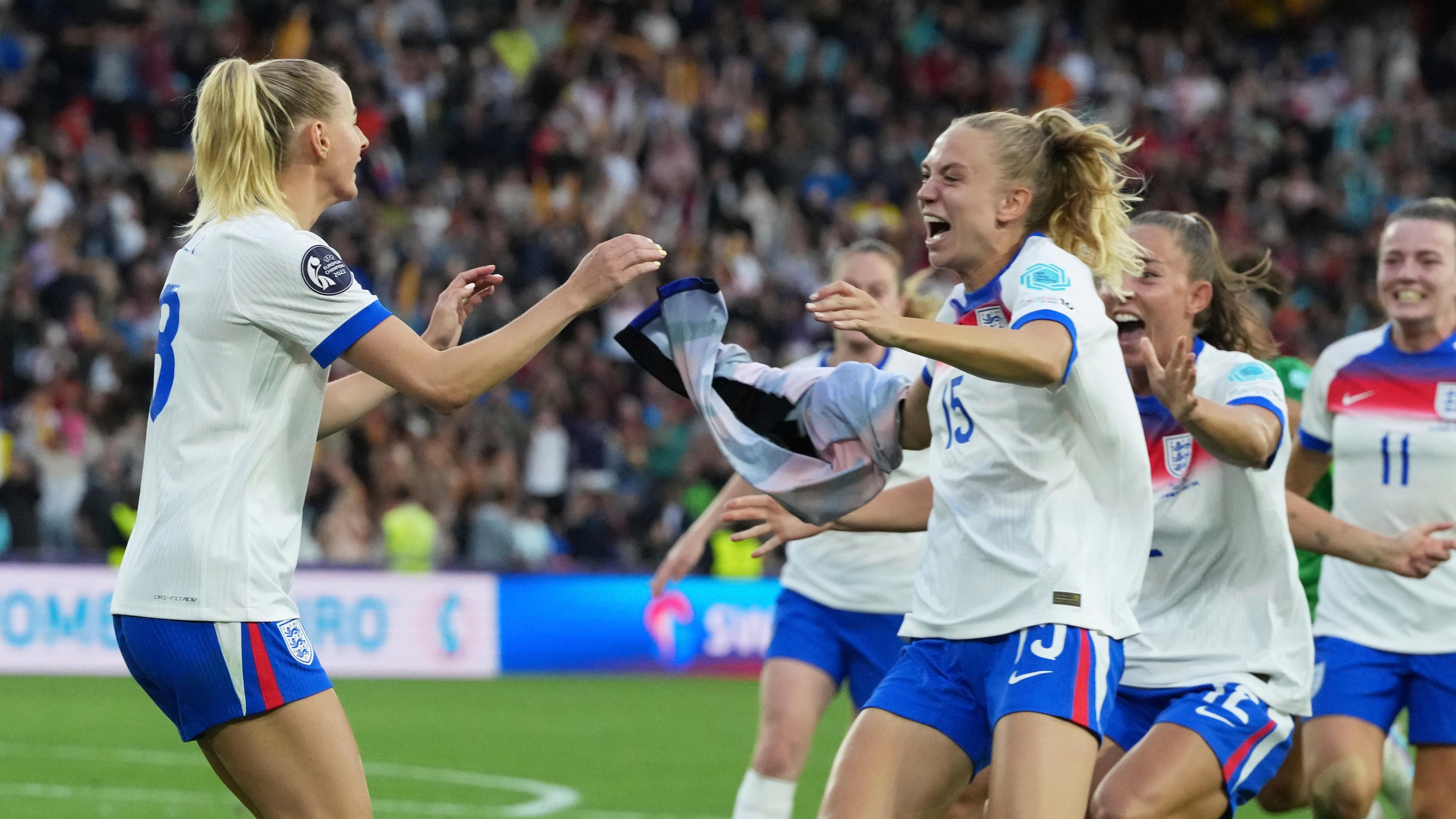 Jubel bei den Engländerinnen über den EM-Titel